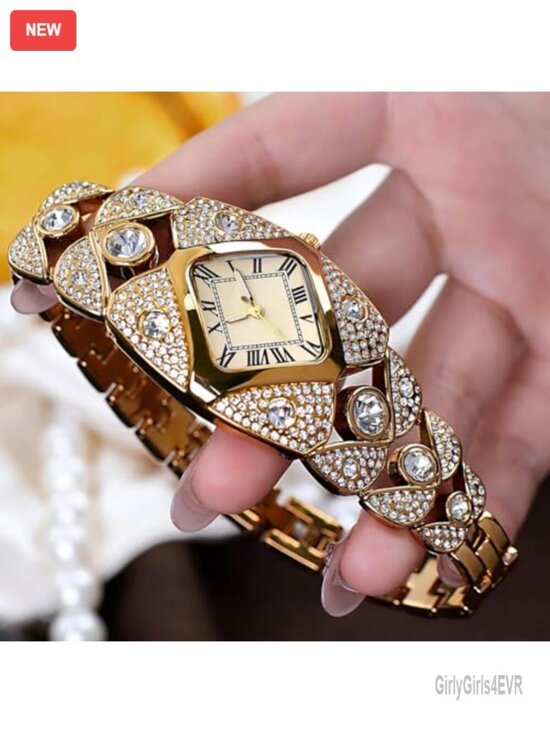 Elegant Women\'s Luxury Watch Rhombic Square Rhinestone Bracelet Quartz Watch main image 5